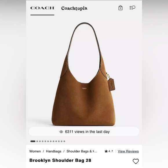 Like NEW Brooklyn Shoulder Bag 28 Perfect for Fall in No Longer Available Suede - Picture 12 of 13